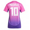 Damen Fußballbekleidung Deutschland Jamal Musiala #10 Auswärtstrikot EM 2024 Kurzarm